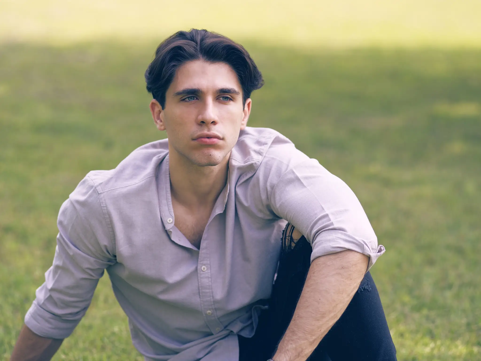 Outdoor portrait of male model and actor Matteo Andrea Barbaria