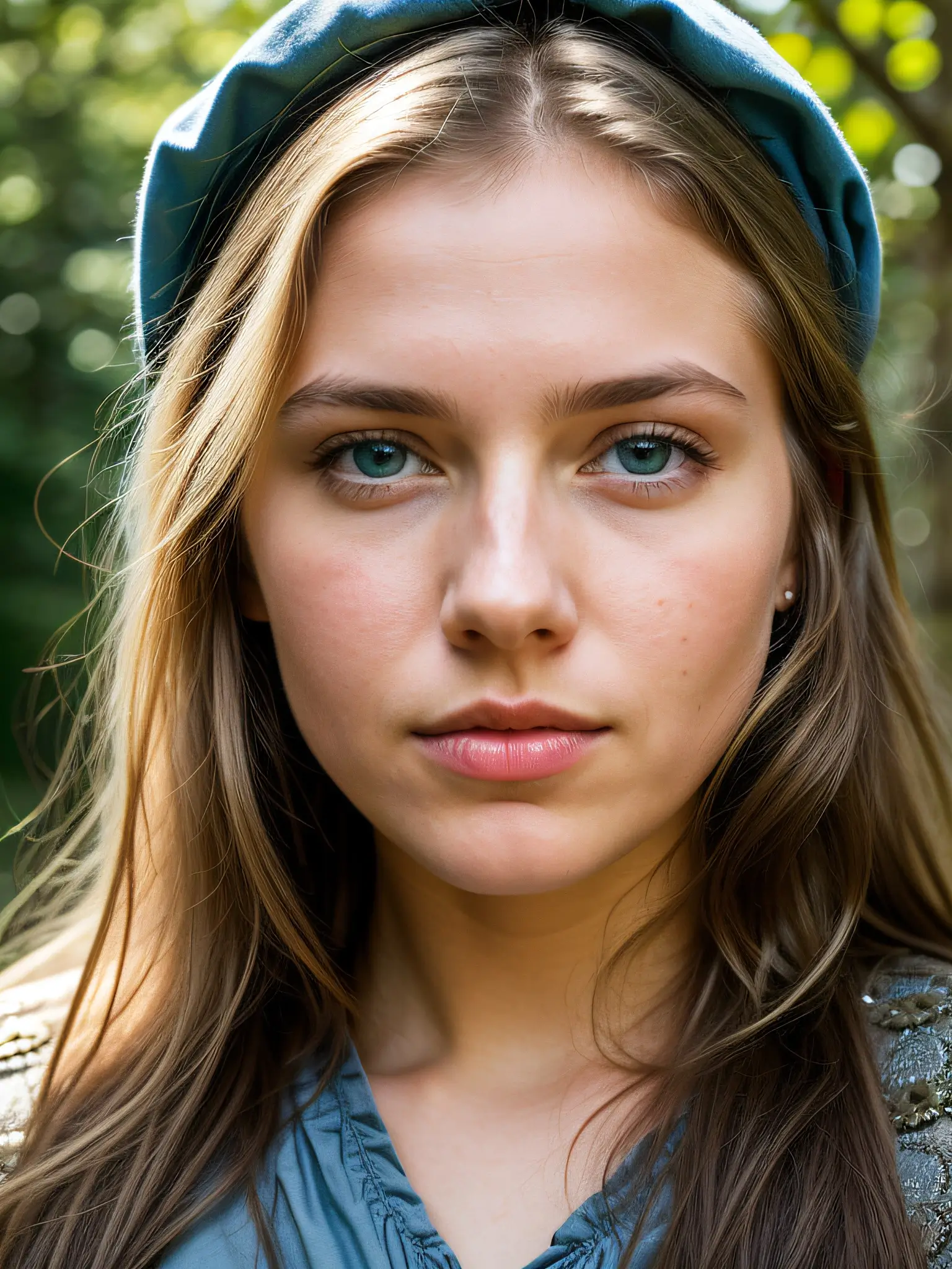 Lost - AI generated image of a blonde girl with ancient dress